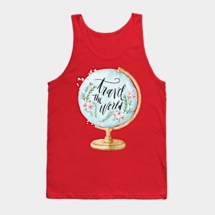 travel shirt | globe world vacation | earth traveler Tank Top